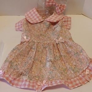 Dog Easter Dress with Bow xl